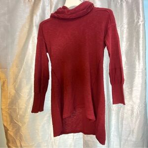 Kaisely Red Cowl Neck Sweater Women’s L Cotton Blend
